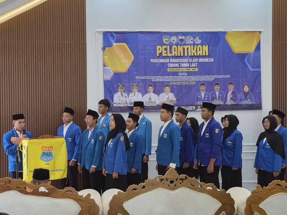 PMII-Tala-Pelantikan PMII Tanah Laut